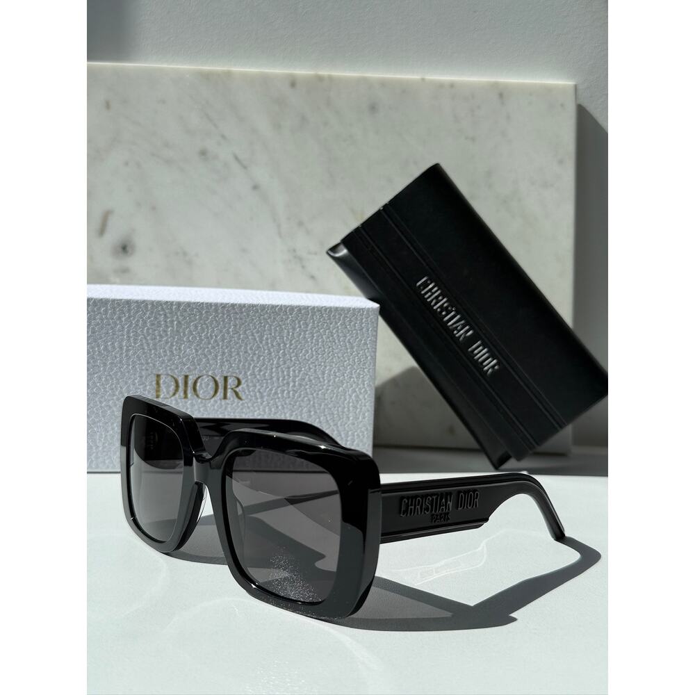 NEW Dior Wildior S3U Oversized Sunglasses in Black - Picture 3 of 9